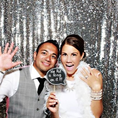 Happy couple wedding photo